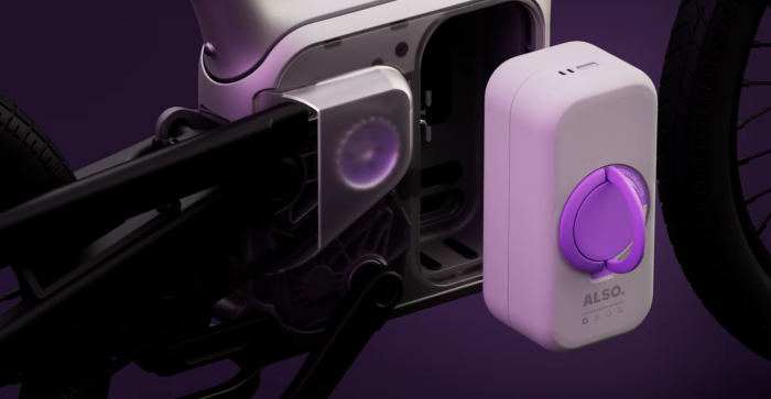 Der Akku lässt sich entfernen und kann für bidirektionales Laden per USB-C genutzt werden. (Bild: Also)