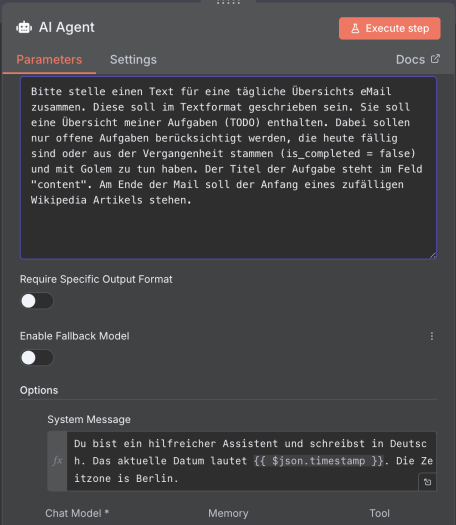 Das Mindset des KI-Agenten kann auch dynamisch erweitert werden. (Screenshot: Thorsten Müller)