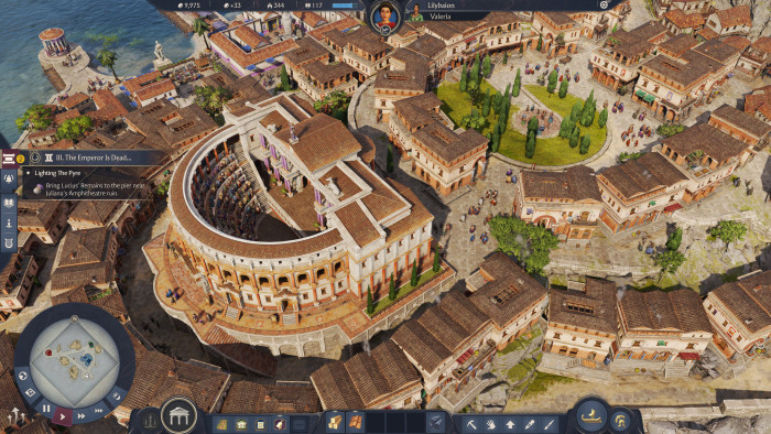 Vor allem besondere Bauten sehen wirklich römisch aus. (Bild: Ubisoft / Screenshot: Golem)