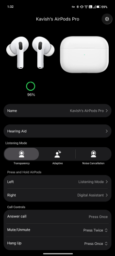 Diese Einstellungen und Funktionen bietet Librepods für Airpods Pro 2 unter Android. (Bild: Librepods-Projekt)