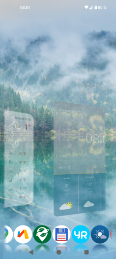 Octopi Launcher: Mit einem Wisch wechseln wir zum anderen Widget ...(Bild: OctopiAppFactory/Screenshot: Golem)