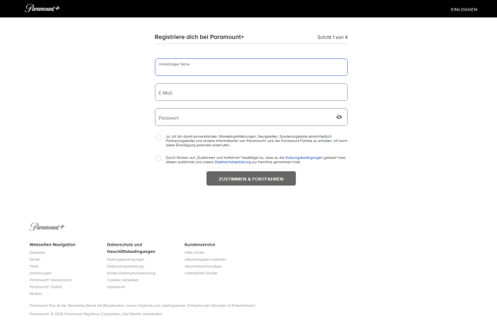 Neukunden bekommen keine Preise für Paramount+ genannt. (Bild: Paramount/Screenshot: Golem)