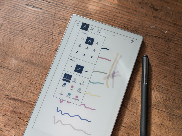 Auch die Stifteinstellungen hat das Move wie die gesamte Software vom Paper Pro übernommen. (Bild: Tobias Költzsch/Golem)