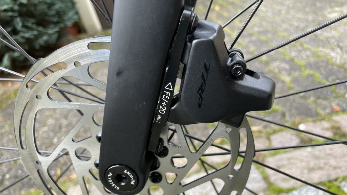 Hydraulische Scheibenbremse TRP Hywire mit 160-mm-Scheibe (Quelle: Golem/Mario Petzold)