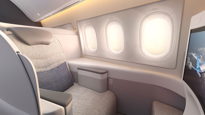 1. Klasse in der Boeing 777X (Bild: Boeing)