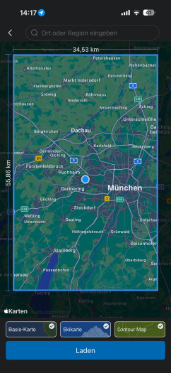 Hier laden wir einen Kartenabschnitt die Active Max. (Bild: Amazfit/Screenshot: Golem)