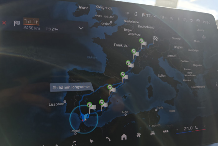 Die Routenplanung liefert auch bei langen Strecken schnelle Ergebnisse. (Foto: Friedhelm Greis/Golem)