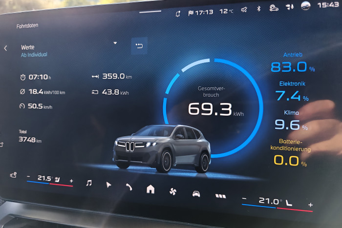 Auf den Testfahrten im Süden Spaniens lag der Verbrauch meist zwischen 18 und 19 kWh/100 km. (Foto: Friedhelm Greis/Golem) 