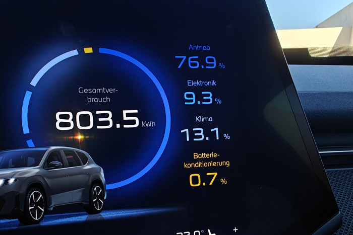 BMW schlüsselt im Menü den Verbrauch detaillierter auf. (Foto: Friedhelm Greis/Golem)