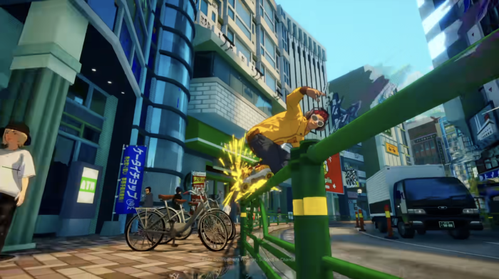 Szene aus dem Reboot von Jet Set Radio, das im Rahmen der Game Awards 2023 kurz angeteasert wurde. Laut Insidern setzt Sega dabei technisch auf die Unreal Engine 5. (Bild: Sega)