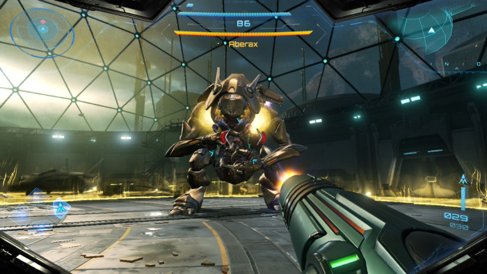 Aberax ist der erste Bossgegner. (Bild: Nintendo / Screenshot: Golem)