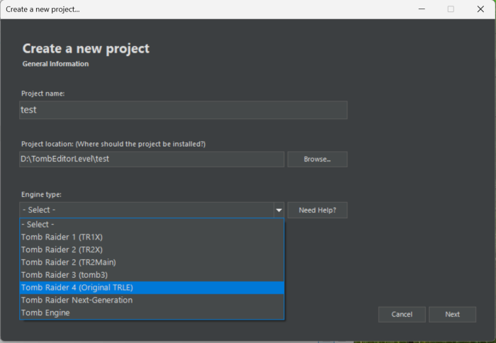 Mit der TEN kann man auch TR1-3-Level erstellen, was beim Anlegen eines neuen Projekts ausgewählt wird. (Screenshot: Andrea Maurer)