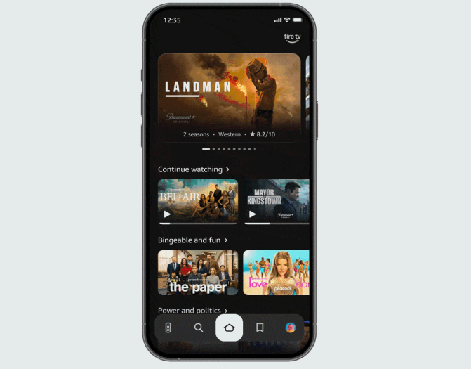 Die neue Fire-TV-App für Fire-TV-Geräte (Bild: Amazon)
