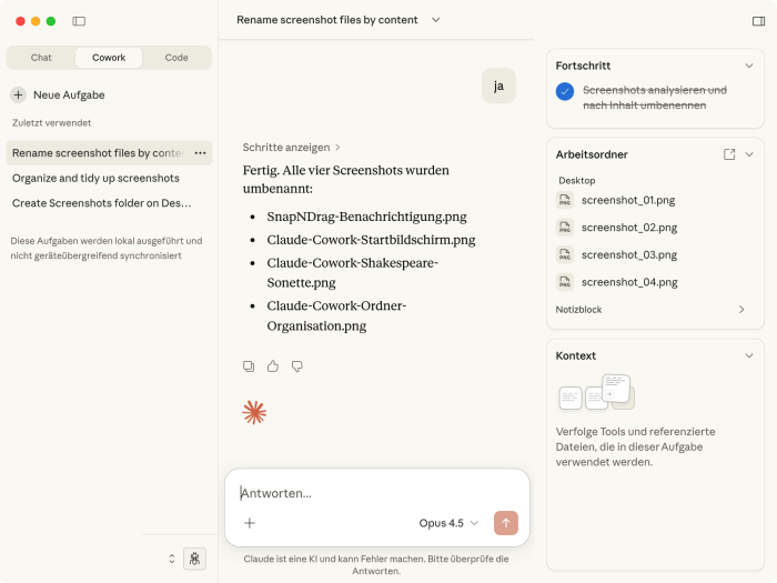 Erfolgreiche Umbenennung von Dateien nach ihrem Inhalt (Bild: Golem.de)