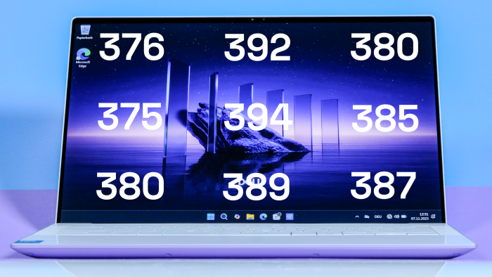 Helligkeit des Displays in cd/m² (Bild: Oliver Nickel/Golem)
