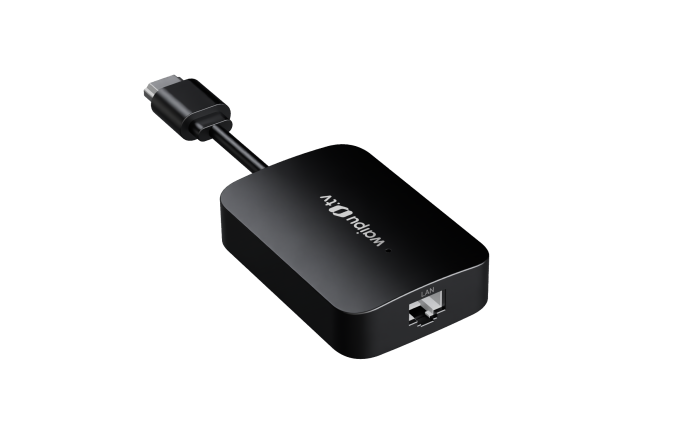 Der neue Waipu TV Stick hat einen LAN-Anschluss. (Bild: Exaring)