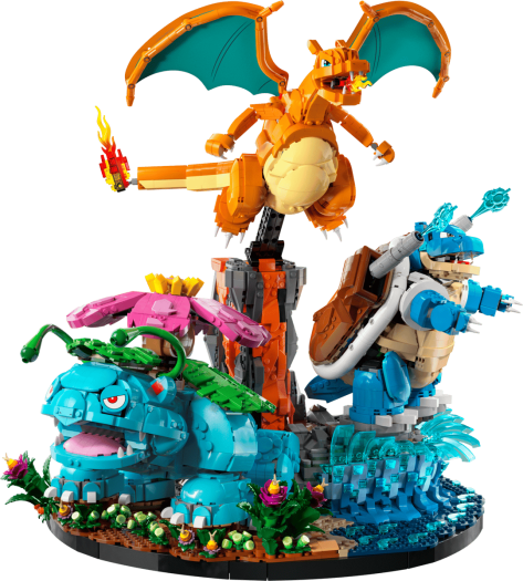 Lego Pokémon Bisaflor, Glurak und Turtok 72153 (Bild: Lego)