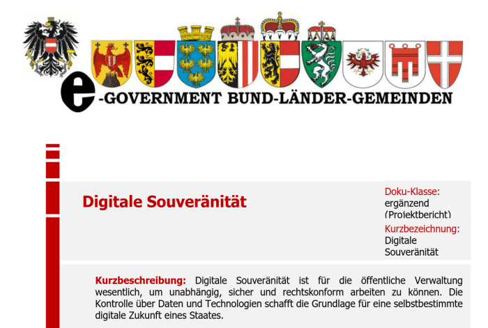 Das Projekt Digitale Souveränität wurde auch bereits auf Ebene der österreichischen Bundesländer und Gemeinden vorgestellt. (Bild: digitalaustria.gv.at/Screenshot: Erich Moechel)
