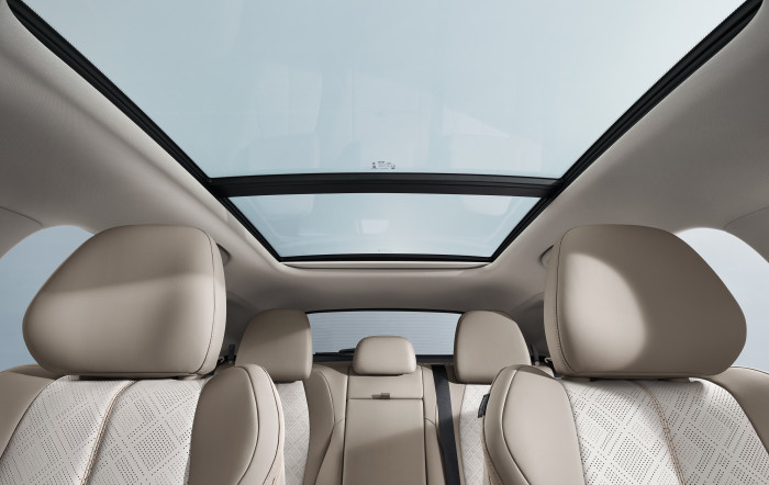 Der Atto 3 Evo hat ein großes Panoramadach. (Bild: BYD)