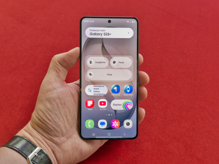 Das Galaxy S26 von vorn ...