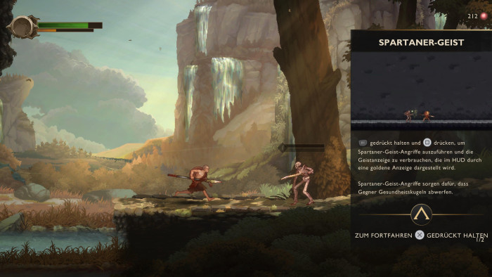 Im Ghost-Modus gewinnen wir bei Angriffen Lebenspunkte für Kratos. (Bild: Sony / Screenshot: Golem)