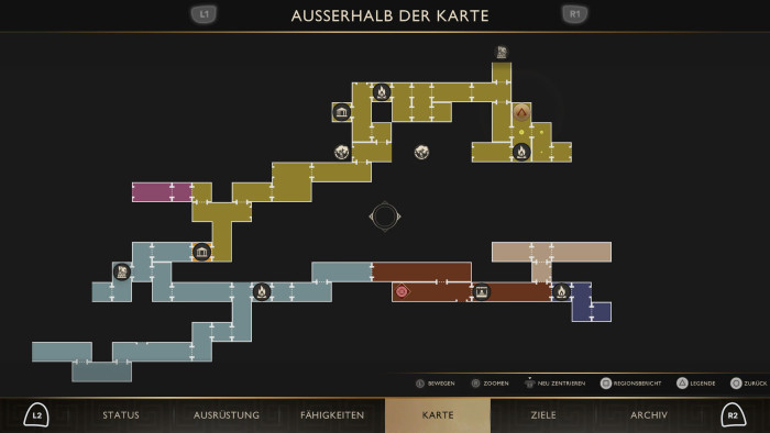 Die Übersichtskarte ist nicht sehr übersichtlich. (Bild: Sony / Screenshot: Golem)