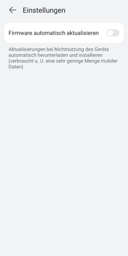 Hier kann eine Update-Automatik für die Freebuds Pro 5 eingeschaltet werden. (Bild: Huawei/Screenshot: Golem)