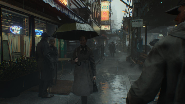 Grace ist in der Ich-Perspektive kurz auf einer Straße unterwegs. (Bild: Capcom / Screenshots: Golem)