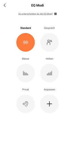 Für die Openfit Pro gibt es einen Equalizer. (Bild: Shokz/Screenshot: Golem)