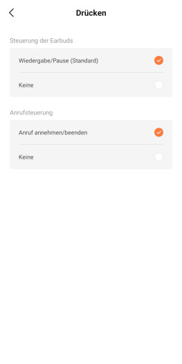 Die Belegung der Tasten für die Openfit Pro lässt sich nur eingeschränkt anpassen. (Bild: Shokz/Screenshot: Golem)
