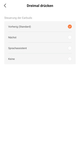 Die Belegung der Tasten für die Openfit Pro lässt sich nur eingeschränkt anpassen. (Bild: Shokz/Screenshot: Golem)