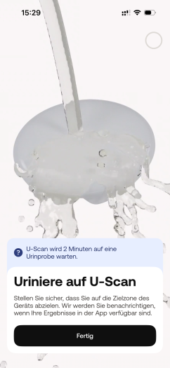 Eine Messung wird manuell gestartet.