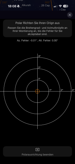Polausrichtung App (Bild: Mario Keller)