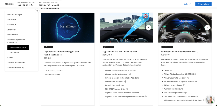 ... und für den Drive Pilot von Mercedes-Benz (Screenshots: Dirk Kunde)