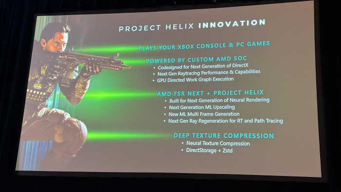 Die wichtigsten technischen Details der nächsten Xbox auf der GDC 2026. (Bild: Peter Steinlechner / Golem)