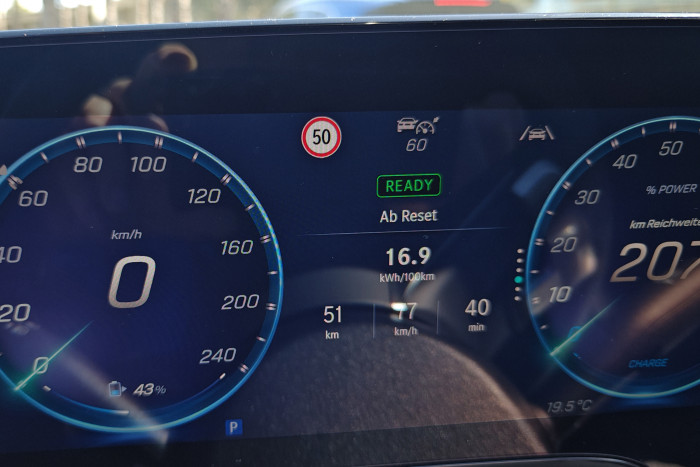 Deutlich geringer war der Verbrauch bei einer Maximalgeschwindigkeit von 100 km/h auf der Autobahn. (Foto: Friedhelm Greis/Golem)