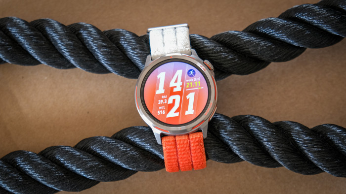 Das Standard-Zifferblatt der Watch GT Runner 2 passt zum Armband. (Bild: Steinlechner / Golem)