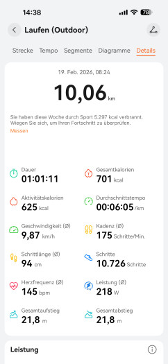 Eine Analyse mit allen wichtigen Daten (Bild: Huawei / Screenshot: Golem)