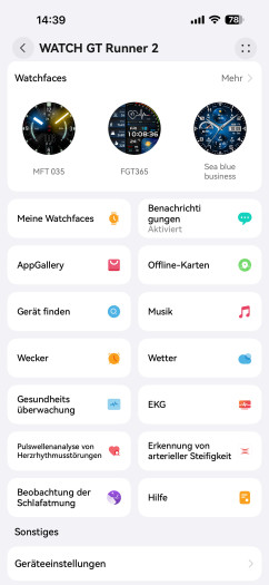 In der App gibt es jede Menge weitere Zifferblätter. (Bild: Huawei / Screenshot: Golem)