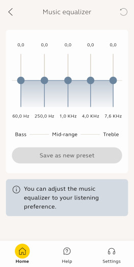 Es gibt einen Equalizer in der Jabra+-App für den Evolve 3 85. (Bild: Jabra/Screenshot: Golem)