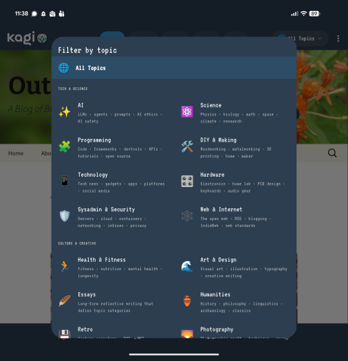 Die neue Kategorisierung erleichtert es, das Themenspektrum einzuschränken. (Screenshot: Golem)