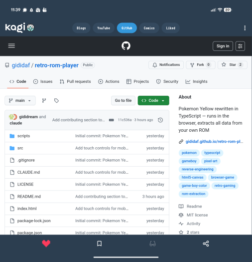 Auch Youtube-Videos, Comics und Github-Projekte lassen sich über Small Web auffinden. (Screenshot: Golem.de)