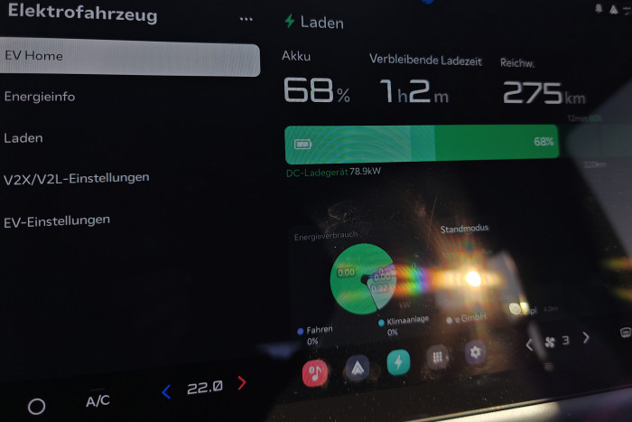 Die maximale Ladeleistung beträgt 150 kW. (Foto: Friedhelm Greis/Golem) 