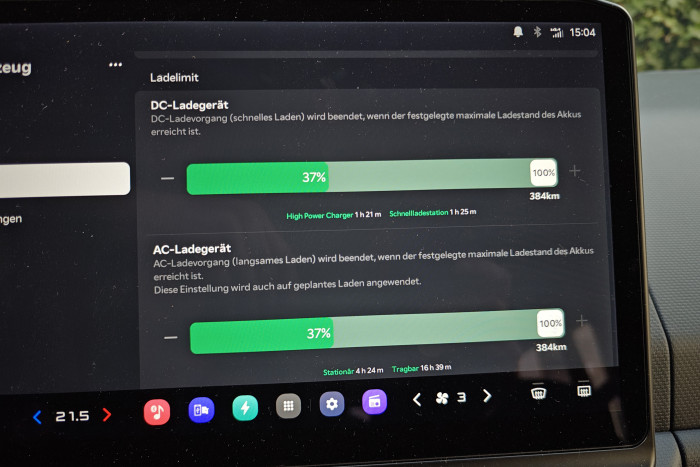 Das gilt auch für die maximale Akkukapazität bei Ladevorgängen. (Foto: Friedhelm Greis/Golem) 