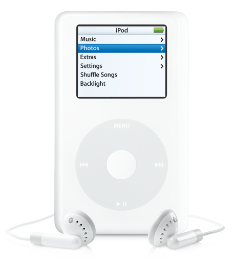 2004 wurde das iPod-Display farbig. (Quelle: Apple)