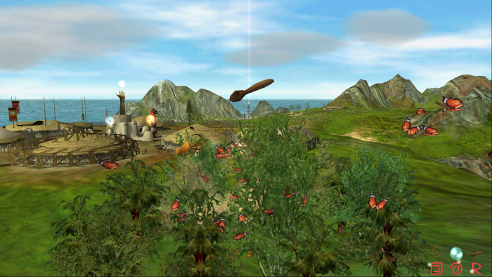 Die Zaubersprüche reichen von Feuerbällen und Blitzen bis zur Verwandlung von Wüsten in Wälder. (Bild: Lionhead Studios/Screenshot: Medienagentur Plassma/Olaf Bleich)