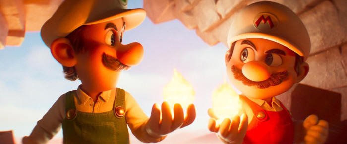 Manchmal setzen unsere Helden das Feuerblume-Power-Up auch einfach nur als Lichtquelle ein. (Bild: Universal Pictures)