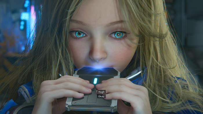 Kein Scherz: So installiert Androidin Diana ein Update. (Bild: Capcom / Screenshot: Golem)