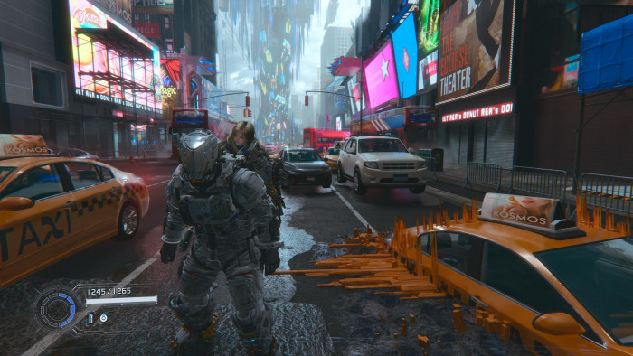Ein Teil der Umgebung zerfliest, stellenweise sieht das aus wie in Death Stranding. (Bild: Capcom / Screenshot: Golem)