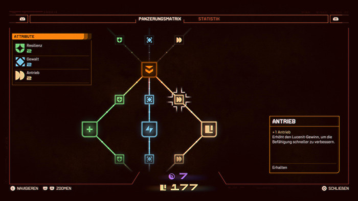 Diese im Talentbaum freigeschalteten Upgrades bleiben dauerhaft. (Bild: Sony/Screenshot: Golem)